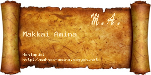 Makkai Amina névjegykártya